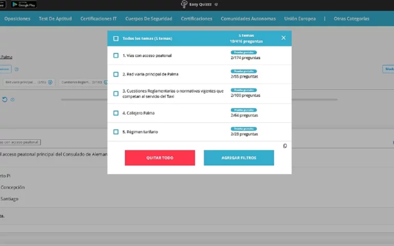 Cómo aprobar el test examen taxi en España: guía completa para el éxito con Easy-Quizzz