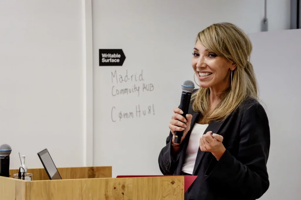 EuropaPress 4741836 gerente meta espana portugal irene cano pronuncia discurso entrega premios
