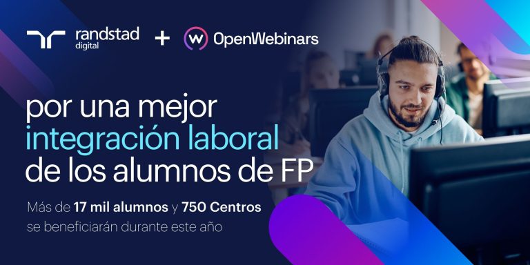 OpenWebinars y Randstad Digital colaboran para fortalecer la formación y empleabilidad del talento joven