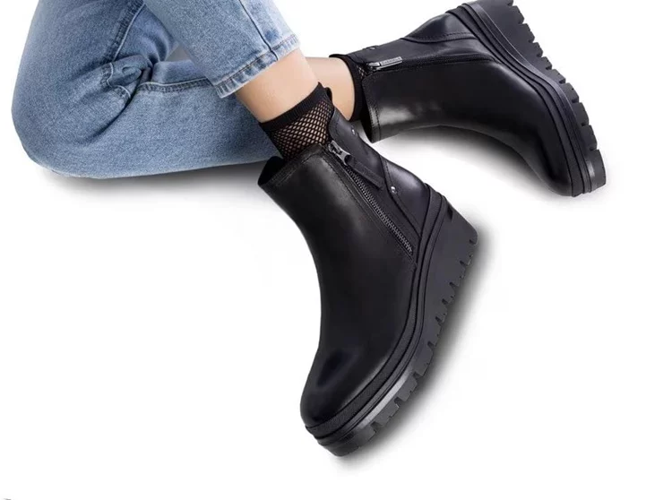 Botines piel carmela negra el corte ingles