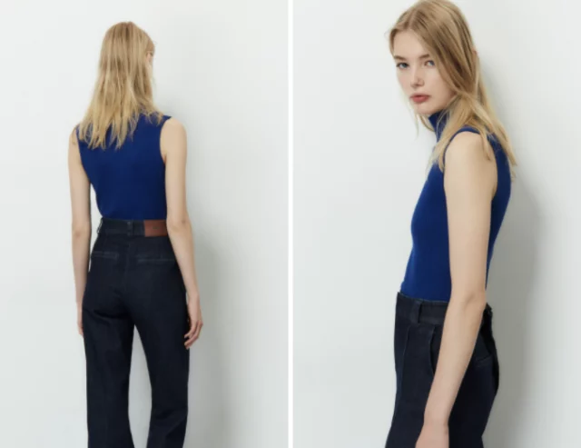 Sonsóles Ónega pone de moda un atrevido chaleco de Sfera con pelito y cuello alto