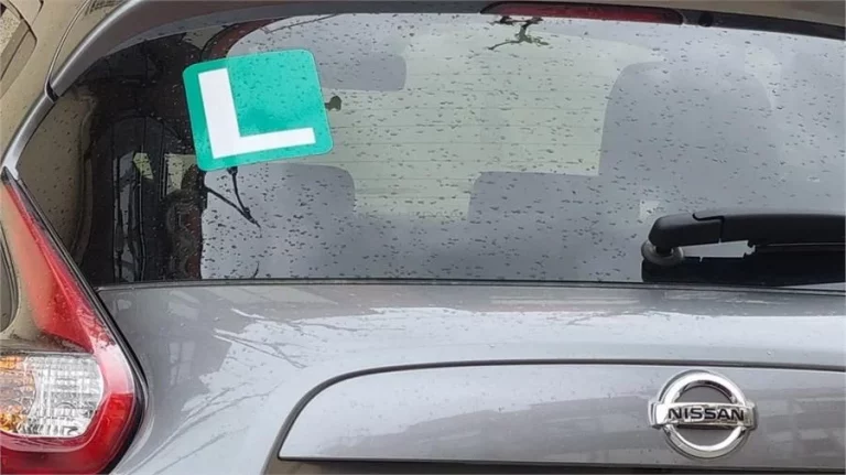 El cartel viral de un conductor novel para que no le piten en la carretera