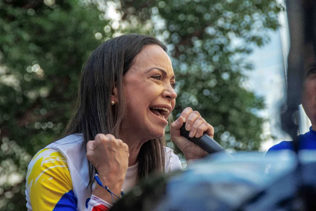 EuropaPress 6442776 january 2025 caracas miranda venezuela the leader of the opposition maria