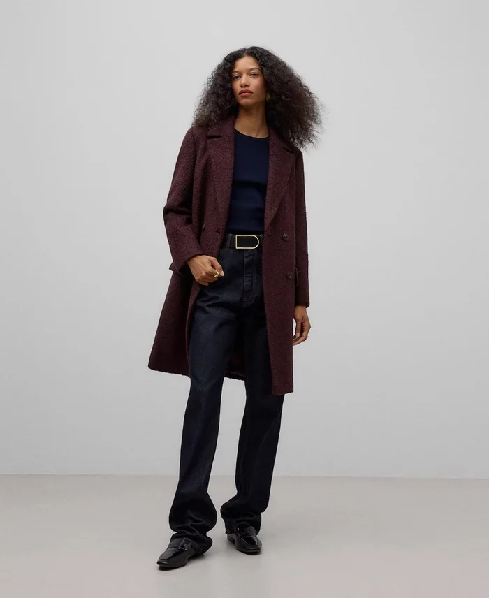 abrigo paño mujer el corte ingles