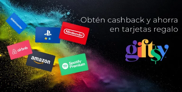 Ahorra mientras compras en tus marcas favoritas: descubre Giftsy y sus tarjetas regalo con cashback