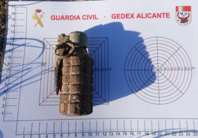 Desactivan una granada de mano en Pozo Cañada, Albacete