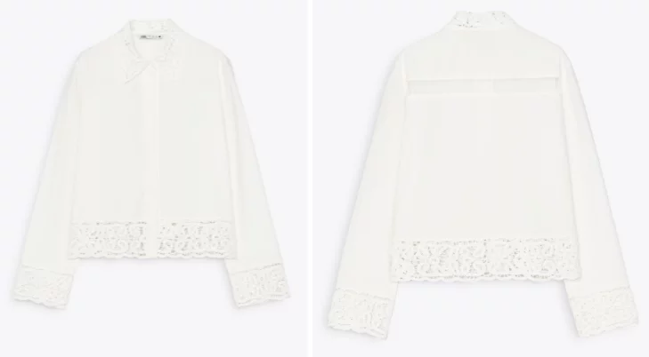 Consigue en Zara el look más romántico con este conjunto boho bordado