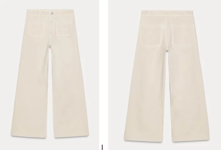 Despídete del blanco y da la bienvenida al color crema con estos 7 pantalones de Zara que son perfectos para combinar en primavera
