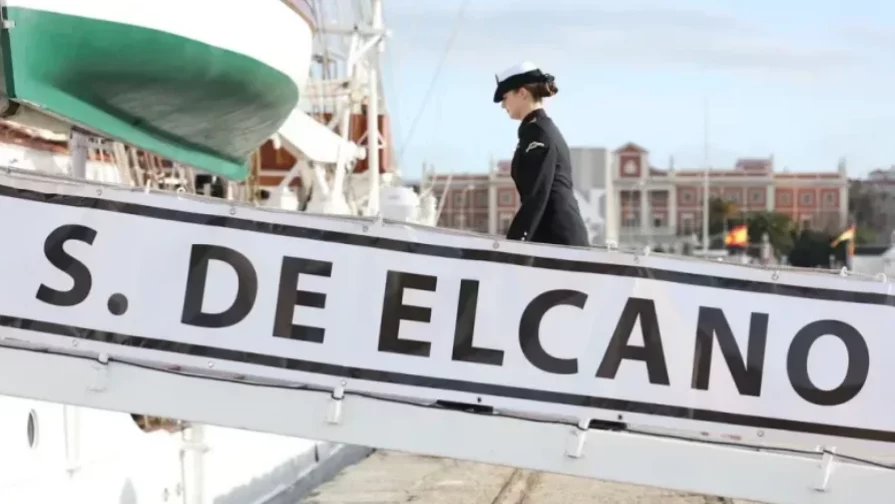 A bordo del Juan Sebastián Elcano