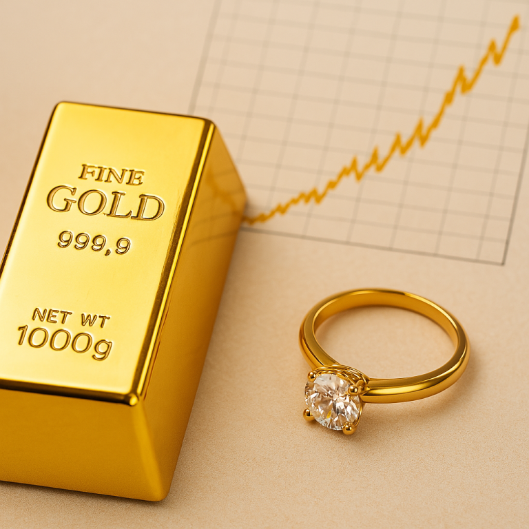 El oro en máximos históricos impulsa los anillos de compromiso