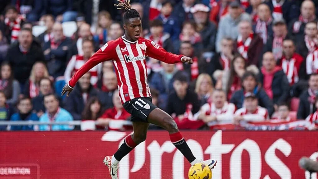 El clavo ardiendo al que se agarra el Athletic para que se quede Nico Williams 1 La inscripción es el halo de optimismo del Athletic con Nico Williams. Fuente: EFE