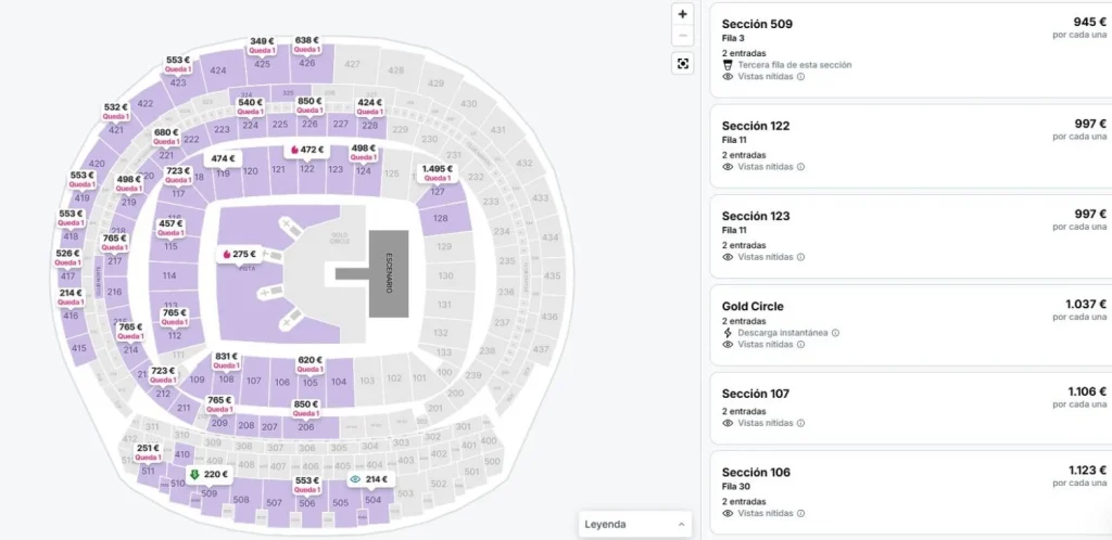 La reventa de entradas para Bad Bunny en España alcanza los 2.000 euros
