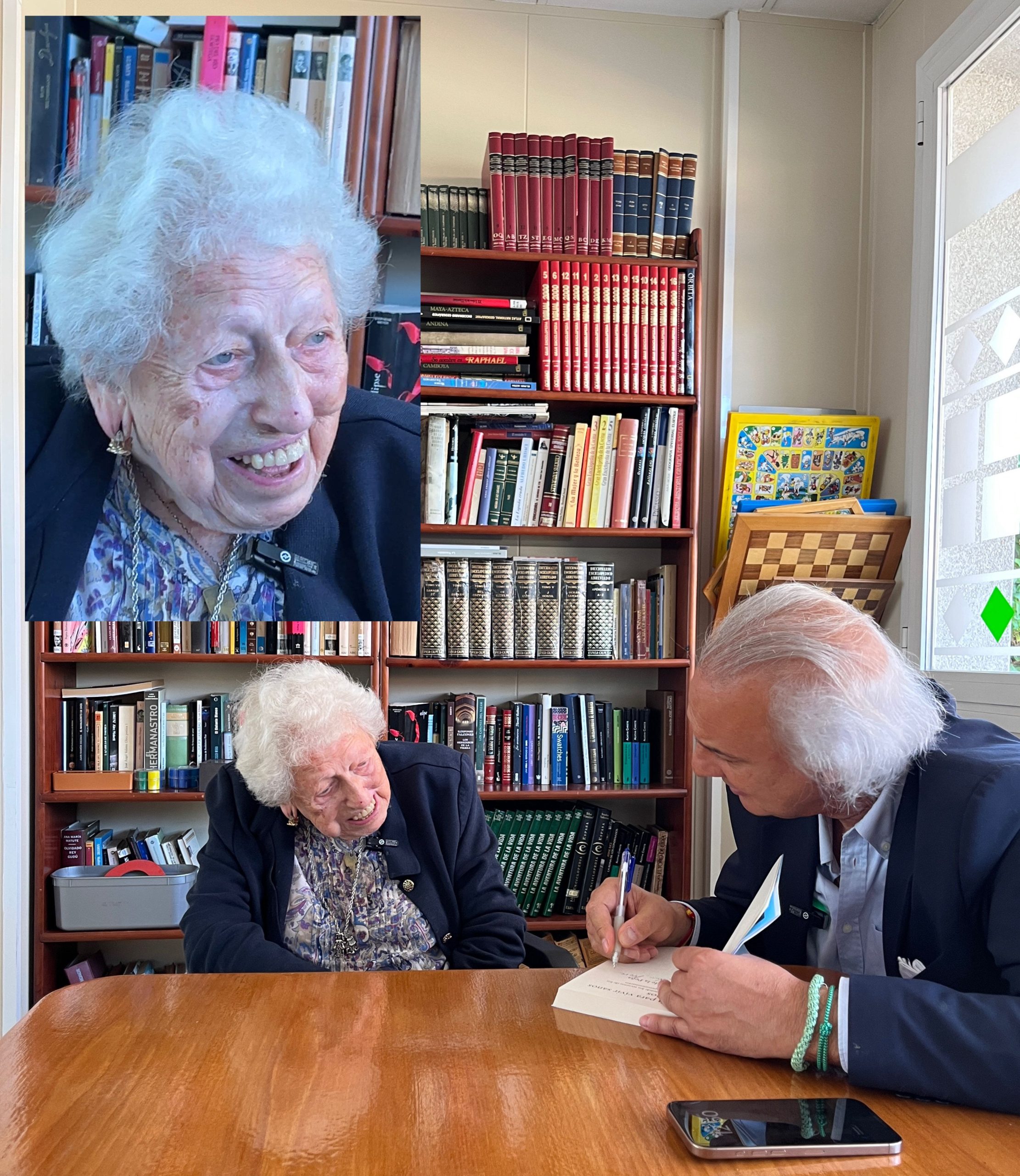 Mara Luisa Merelles de 105 aos con el Dr de la Pea scaled