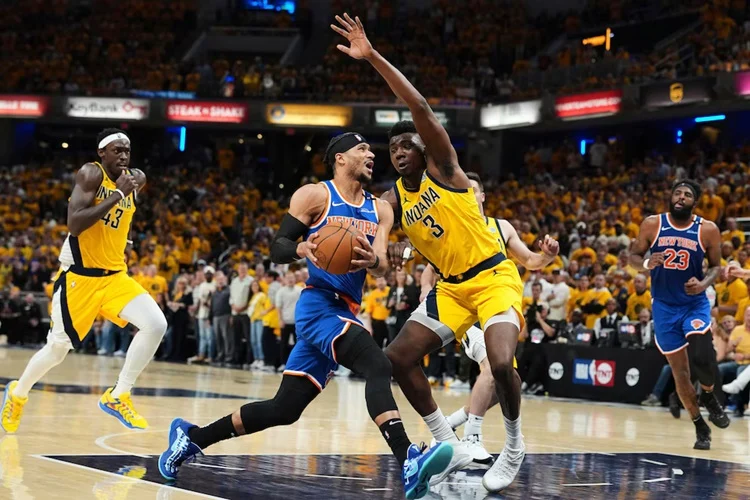 Indiana Pacers sorprendió a todos en la Conferencia Este y consiguieron el campeonato tras vencer en seis juegos a los New York Knicks (AP Foto/Michael Conroy)
