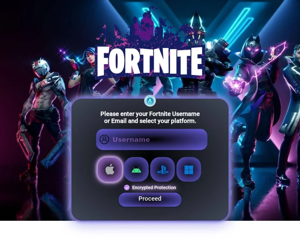 web phising fortnite