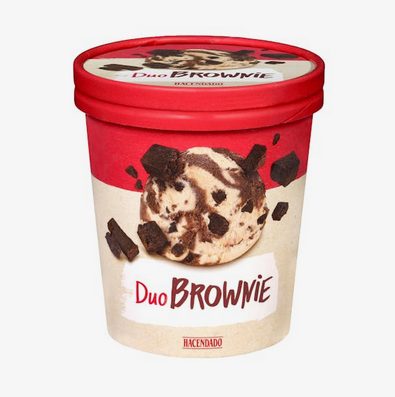 Una receta ganadora: vainilla, cacao y trozos de brownie jugoso