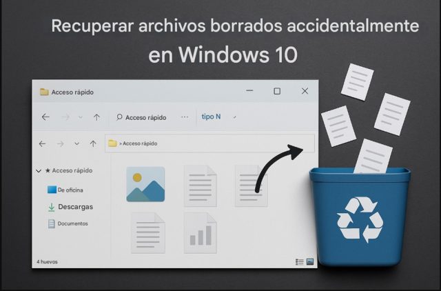 Recuperar archivos borrados accidentalmente en Windows 10