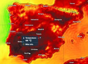 Un ejemplo de uno de los mapas de la discordia que generan críticas a los meteorólogos