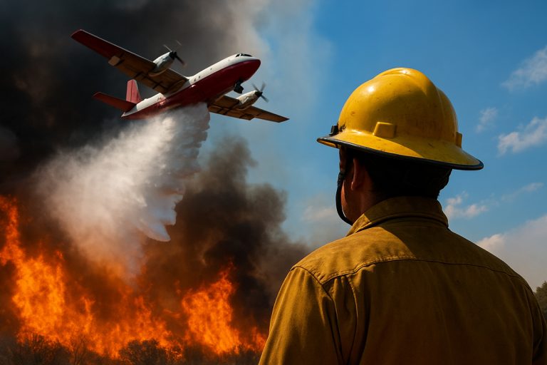 Adrián, bombero y Técnico de Emergencias, explica qué hacer si te cae agua de un avión en un incendio: «Puede causar la muerte»