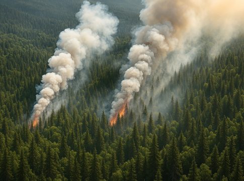 ¿Se puede predecir un incendio forestal? El desafío que la ciencia está cerca de lograr incendio forestal bosque humo visto desde altura
