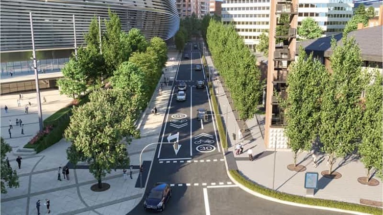 obras santiago bernabéu 2025 peatonal