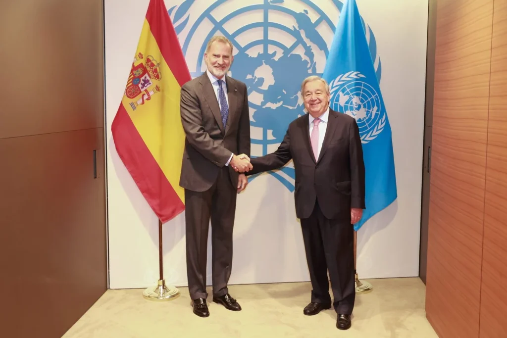 Felipe VI con el Secretario General de las Naciones Unidas