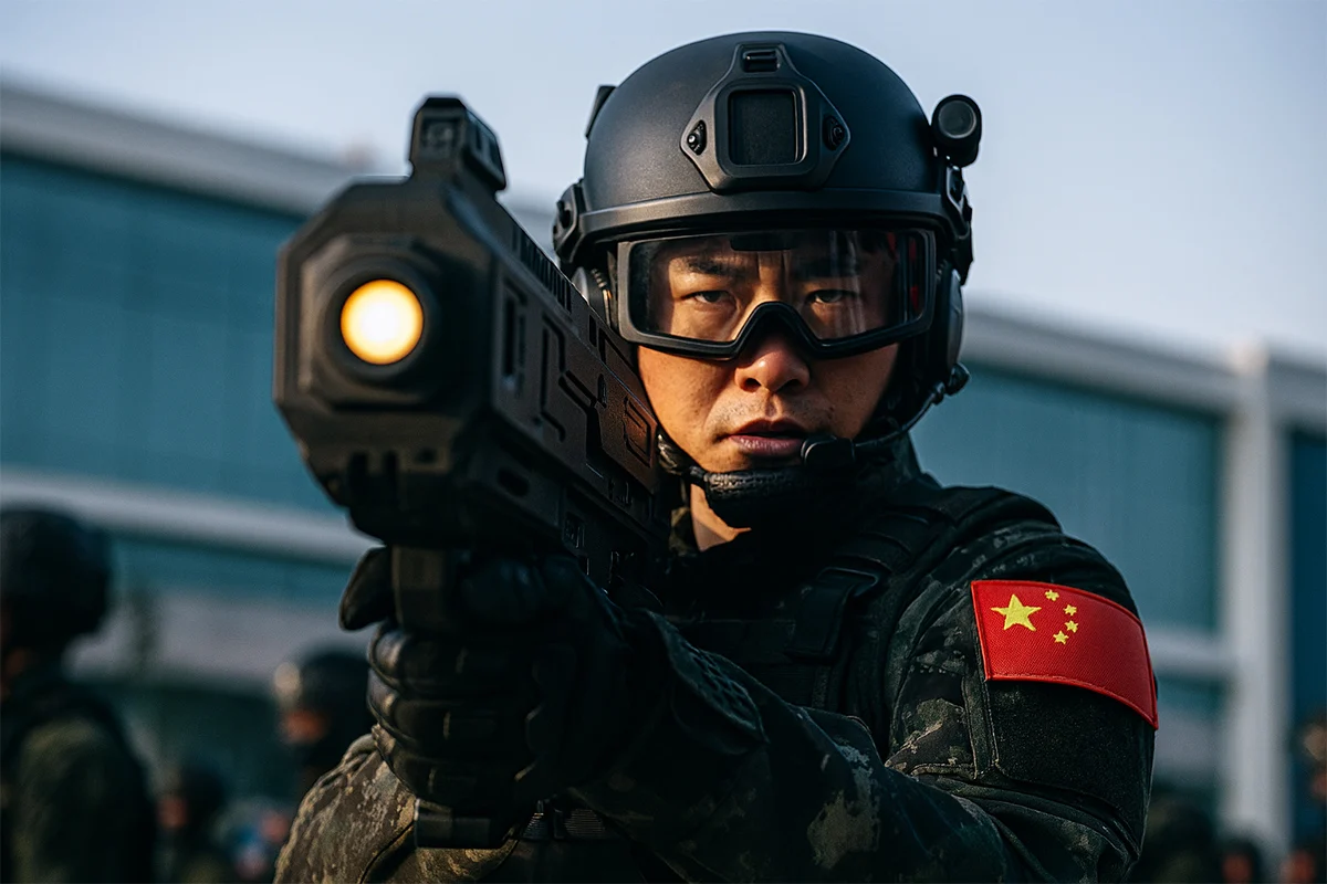Así son las armas futuristas que China enseñó al mundo y por qué preocupan a los expertos armas futuristas china soldado apuntando en desfile