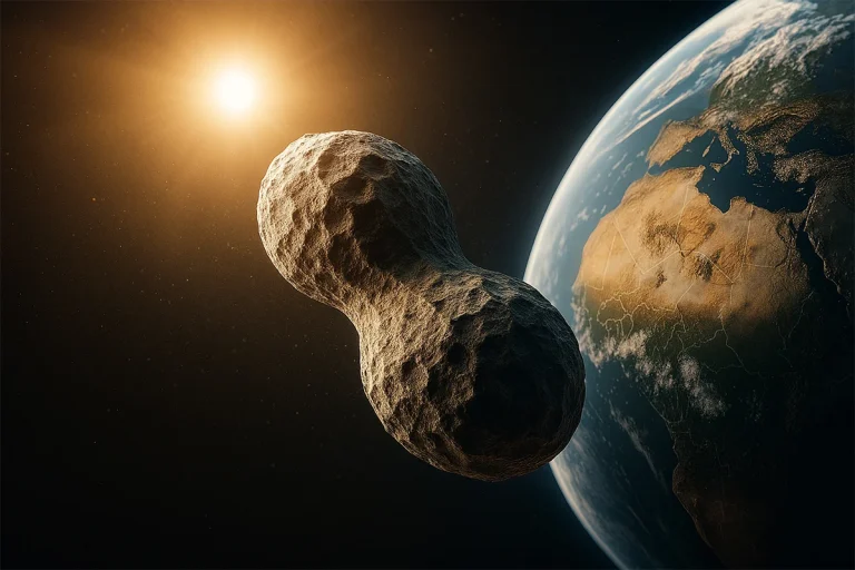 Un asteroide con forma de cacahuete, muy cerca de la Tierra según alerta de la NASA