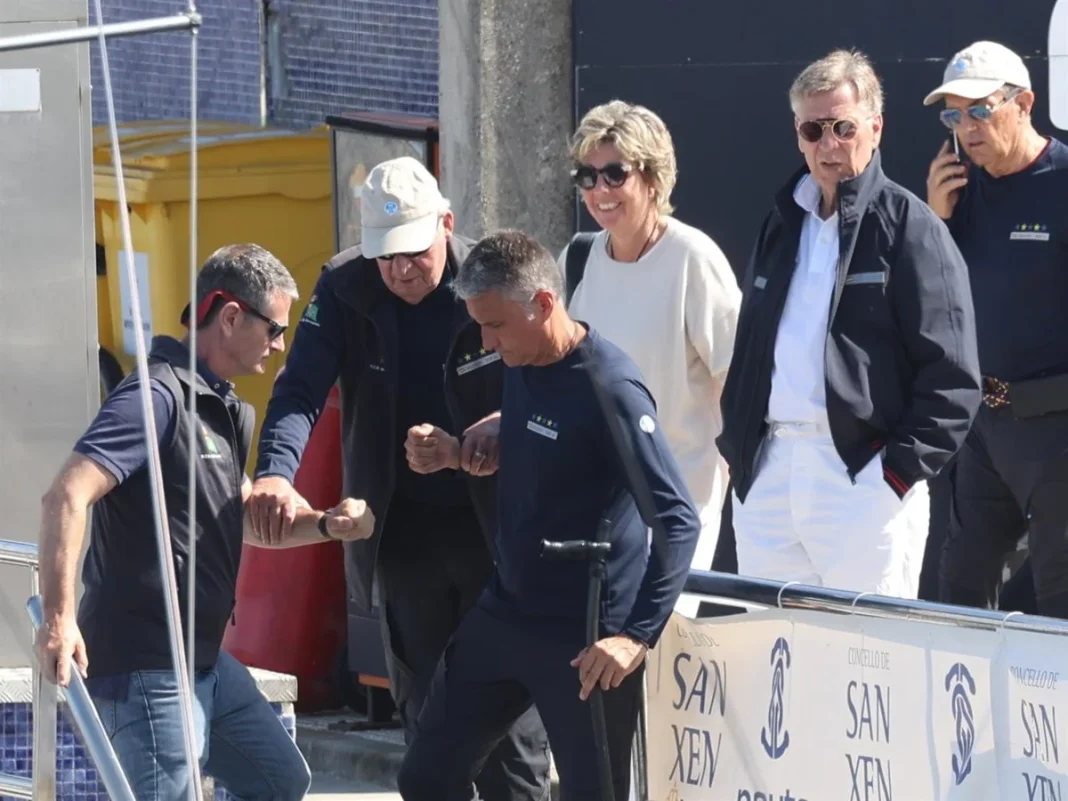 Juan Carlos y su sobrina en Sanxenxo