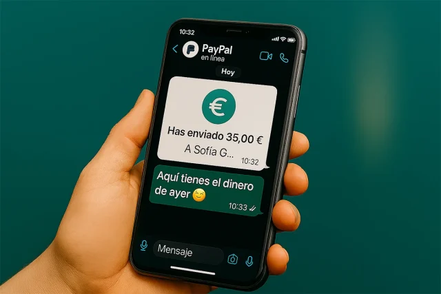 PayPal desafía a Bizum: paga al instante enviando un mensaje por WhatsApp