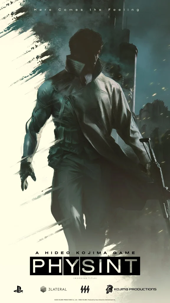 Póster de PHYSINT, de Hideo Kojima junto a PlayStation Studios