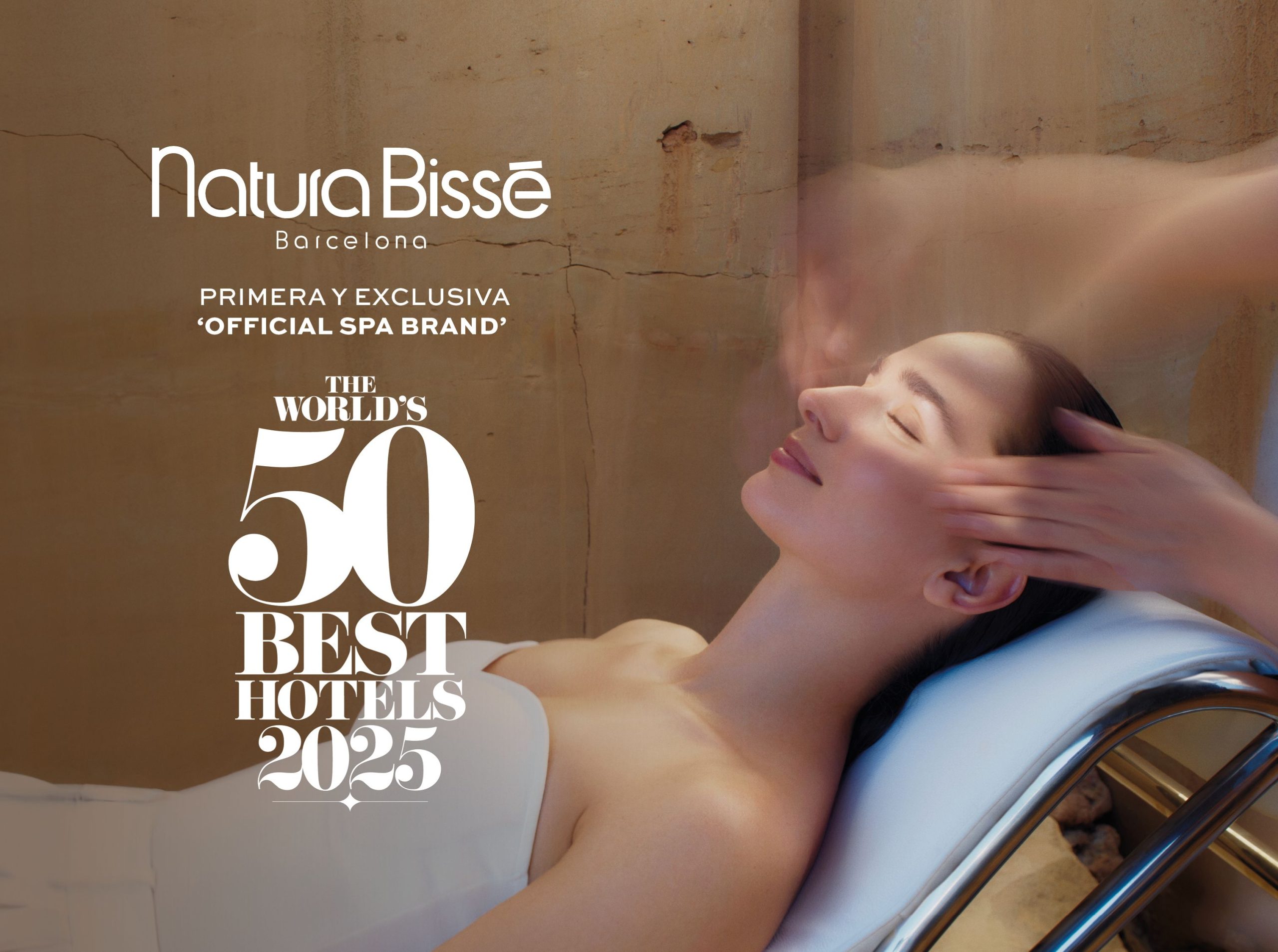 Natura Bissé, 'Official Spa Brand' de los The World's 50 Best Hotels 2025 1 THE WORLDS 50 BEST HOTELS 2025 HORIZONTAL ES scaled