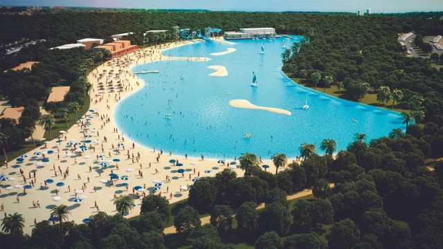 La playa artificial más grande de España amenaza a Parque Warner, Aquopolis y al centro comercial más grande de Madrid