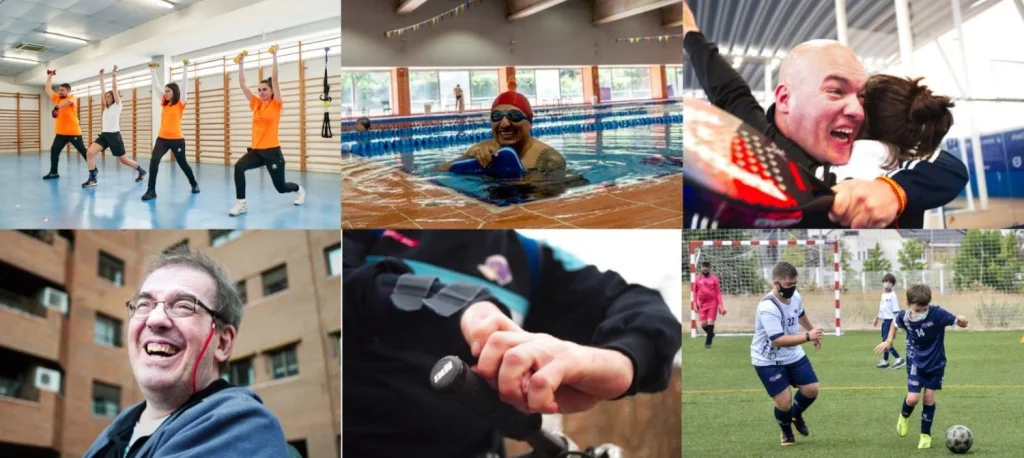 Las Olimpiadas del daño cerebral advierten sobre los 100.000 casos de ictus al año: "No se trata solo de sobrevivir" 1 Personas afectadas por daño cerebral adquirido haciendo deporte