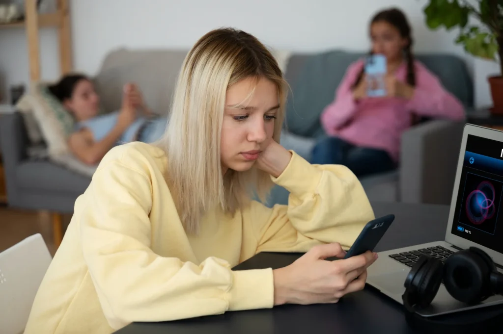 Jóvenes adictos al móvil