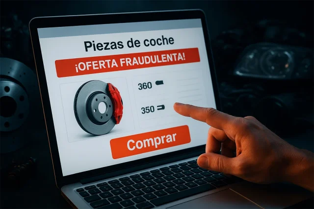 Estafas en desguaces online: fraude de hasta 3.200 euros a talleres y clientes