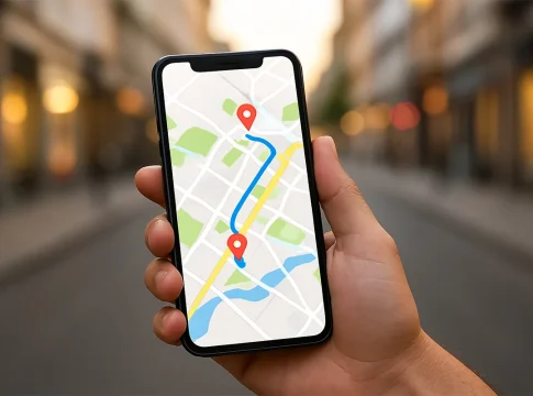 Google Maps no es solo navegación: 10 utilidades que quizá no sabías que existían Persona usa mapa interactivo en móvil para explorar ciudad