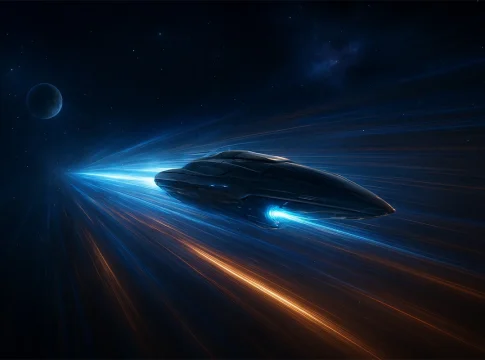 De la ciencia ficción a la realidad: la física sigue los pasos de Star Trek con su nuevo motor que puede viajar más rápido que la luz Nave espacial cruza el espacio con motor más rápido que luz