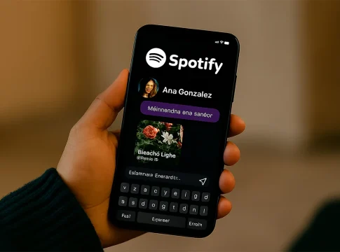 Spotify se inspira en Instagram y estrena una nueva función para enviar mensajes entre usuarios Conversación en Spotify con mensajes en español