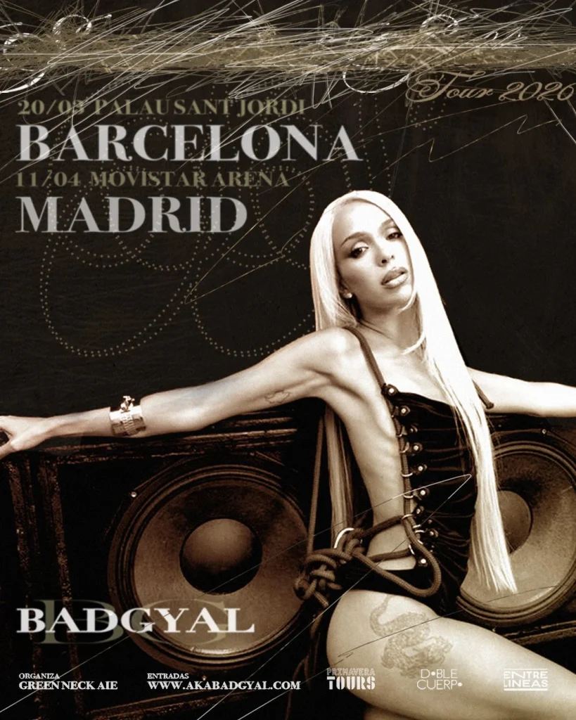 Bad Gyal abrirá la gira de presentación de su nuevo disco actuando en Barcelona y Madrid 1 Anuncio Gira de Bad Gyal. Primavera Tours.