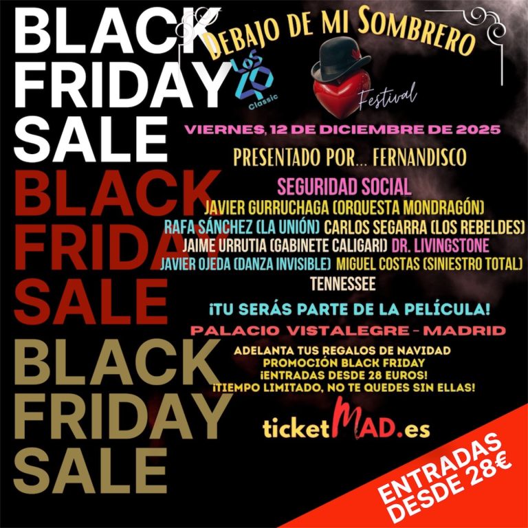 'Debajo de mi Sombrero': el gran concierto de estas Navidades se suma al Black Friday con entradas desde 28 €