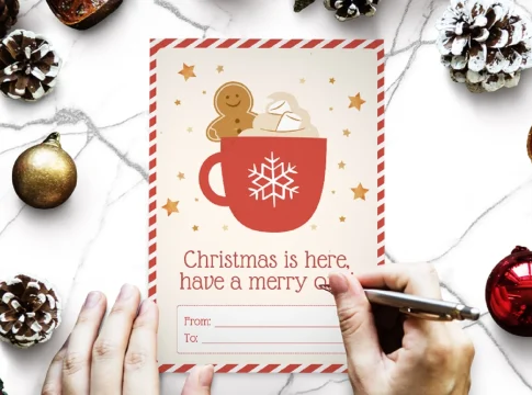 Tarjeta Navideña. Helloprint Tarjeta Navideña. Fuente: Helloprint