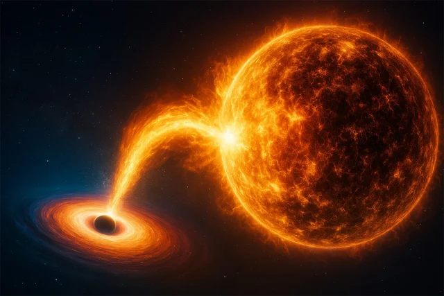 Una estrella provoca la mayor llamarada jamás registrada antes de ser devorada por un agujero negro