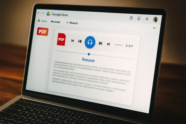 La última actualización de Google Drive te permite escuchar y resumir tus archivos PDF