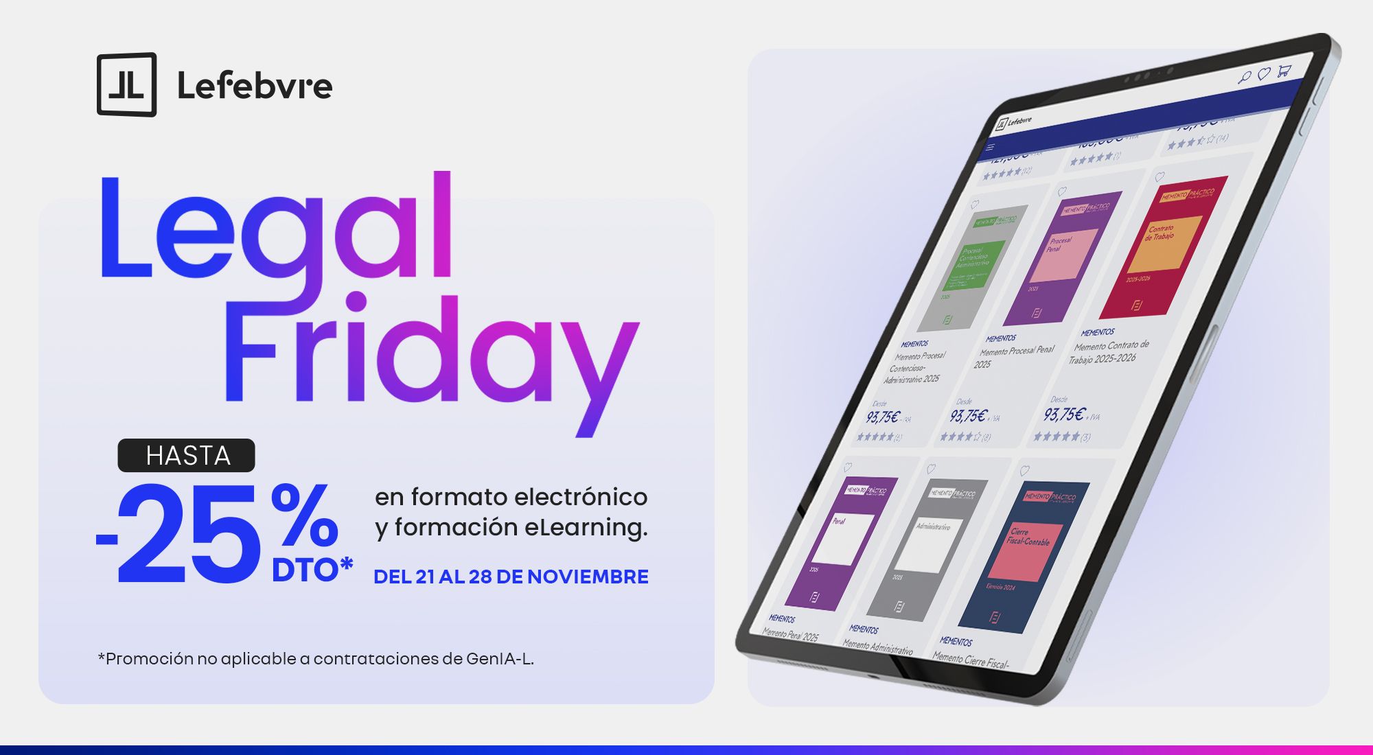 Lefebvre lanza una nueva edición del Legal Friday con descuentos hasta del 25 % para profesionales jurídicos 1 legal friday