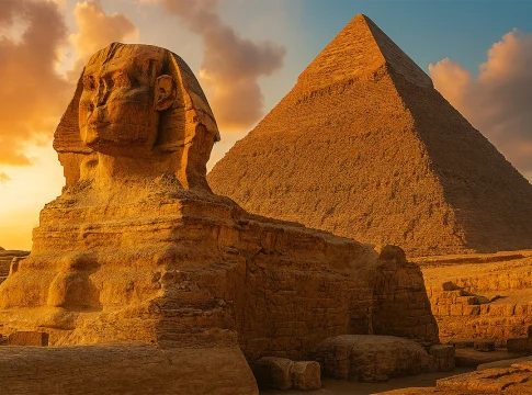 La verdad oculta detrás de las pirámides de Egipto sale a la luz tras nuevas investigaciones Piramides de Egipto iluminadas con misterio nocturno