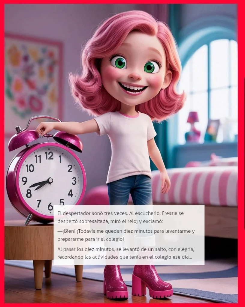 Una de las páginas  del cuento infantil 'Fressia el día de la DANA'