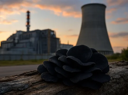 Un científico confirma que el hongo negro de Chernóbil representa un avance revolucionario hongo negro de chernobil en entorno cientifico iluminado