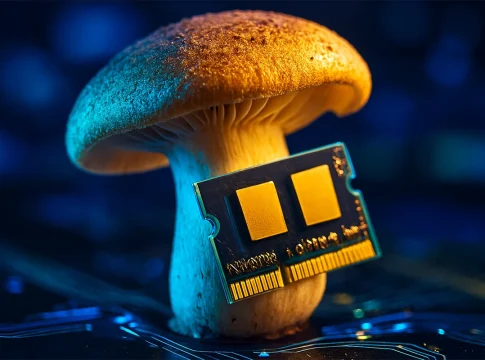 Investigadores trabajan en una futura memoria RAM creada a partir de hongos que podría dejar atrás al silicio memoria ram hongos chip futurista