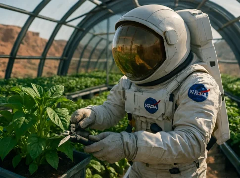 La NASA necesita jardineros especiales y este es el motivo NASA jardinero cuidando plantas en invernadero marciano